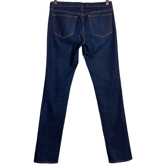 J Brand Mid Rise Slim Straight Leg Dark Wash Denim Jeans Whiskering 28 - Picture 2 of 16